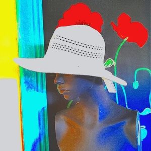 NWT White Mesh Fedora